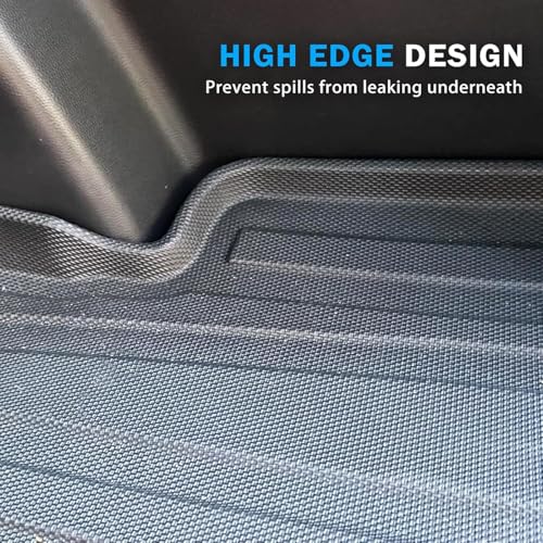 KUST Cargo Liner for Toyota Sienna 2021-2025 (with Spare Tire), Rear Trunk Cargo Mat All Weather Protection TPE Rubber Raised Edge - size: For 2021-2025 Sienna | Trunk Mat