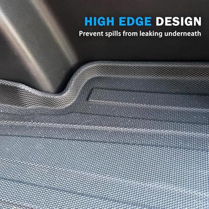 KUST Cargo Liner for Toyota Sienna 2021-2025 (with Spare Tire), Rear Trunk Cargo Mat All Weather Protection TPE Rubber Raised Edge - size: For 2021-2025 Sienna | Trunk Mat