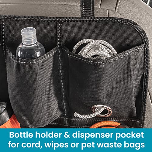 High Road BackPockets Seat Back Organizer - Back of Seat Organizer and Seat Protector with Storage Pockets and Bag Dispensers for Car, SUV, Truck or Van