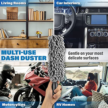 Professional Car Duster Interior - Car Accessories for Women and Men (Lint & Scratch Free)