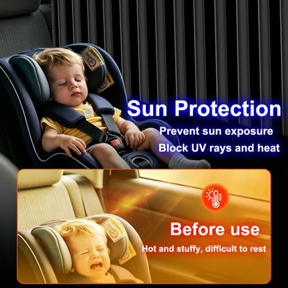 Car Side Window Sun Shades, Magnetic 2PCS Car Privacy Window Shade, Car Window Shade for Breastfeeding, Taking a nap, Changing Clothes, Camping (Back Seat 2pcs)