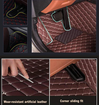 Custom Waterproof Leather Car Floor Mats Fit for Most Car SUV Truck & Sportscar All Weather Protection Vehicles (Black+Gray) - color: Black+Gray