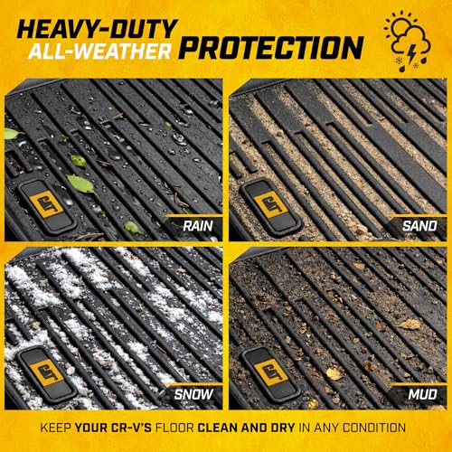 CAT® JustFit™ 3D Custom Fit Floor Mats for Honda CRV 2023, 2024, 2025, 2026 - Heavy Duty Floor Liner Protection Laser Measured, Honda CRV Accessories Car Floor Liners - style: Honda CRV (2023-2026)