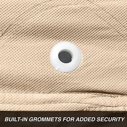 Budge Rain Barrier Cover Fits Sedans up to 22' Long | Waterproof | Breathable, Tan, 264" L x 70" W x 53" H (RSD-5)