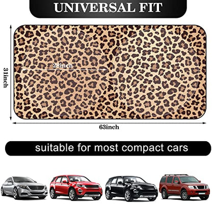 Windshield Sun Shade Foldable Car Front Window Covers for Car Accessories Sun Heat UV Rays Visor Protector Protection for Universal Cars SUV Truck(Nice Leopard) - style: Nice Leopard