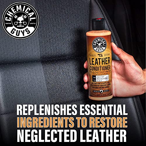 Chemical Guys SPI1091601 Leather Cleaner and Conditioner Leather & Interior Care Bundle + SPI22016 Total Interior Cleaner & Protectant, Safe for Cars, Home, Office, & More (16 fl oz) 3 Items - style: 16 Fl Oz KIT + Total Interior