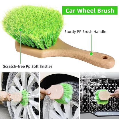62" Car Wash Brush with Long Handle Chenille Microfiber Car Wash Mop Mitt, Wheel Brush, Windshield Window Squeegee, Car Duster Microfiber Towel, Gloves, Drill Brush, for Cleaning Cars RV Truck Boat - size: 14 Pack