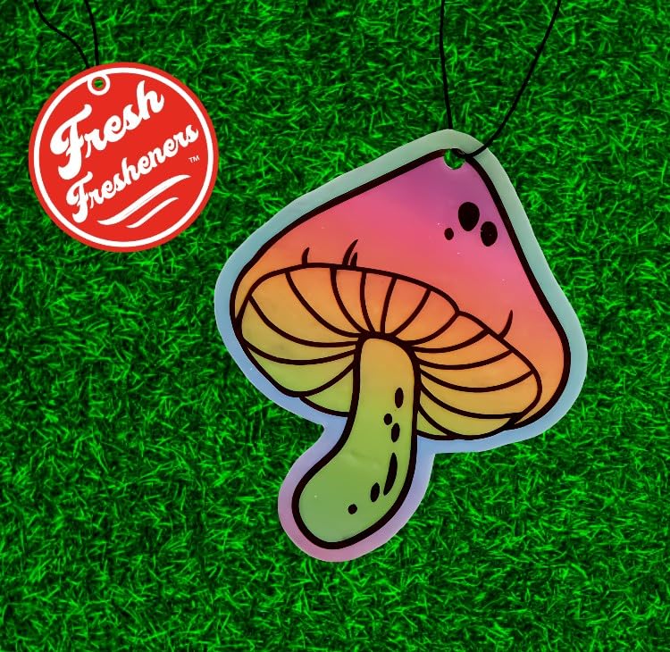 Funny Naughty Unique Car Air Fresheners Scented With Premium Oils By Fresh Fresheners (Magic Mushroom) - color: Magic Mushroom