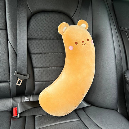 Car Seat Belt Pillow Stocking Stuffers Cute Toy Rabbit Safety Seatbelt Shoulder Pad Auto Accessory Neck Cushion Protector Seatbelt Shoulder Protector Sleeping Pillow Nice Gift (Bear) - color: Bear