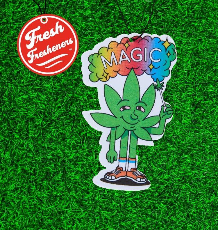 Funny Naughty Unique Car Air Fresheners Scented With Premium Oils By Fresh Fresheners (Magic Marijuana) - color: Magic Marijuana