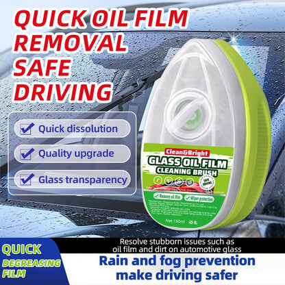 2 Pack Automotive Oil Film Cleaning Brush, Car Glass Oil Film Cleaner Brush, Repellent Film for car Windows, Improves Clarity and Visibility,Universal Clear Windshield Cleaner Wipe Board
